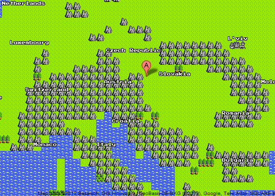 Google Maps 8-Bit Quest Ansicht